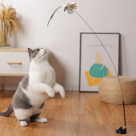 Brinquedo para gato pássaro interativo